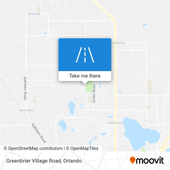 Greenbrier Village Road map