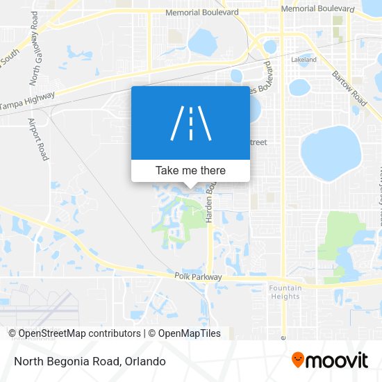 North Begonia Road map