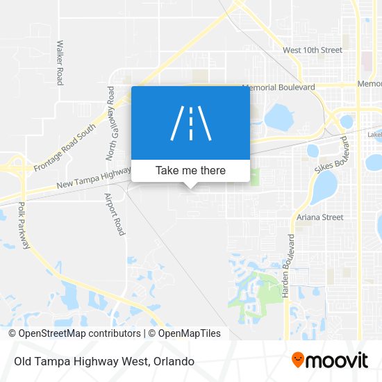 Old Tampa Highway West map