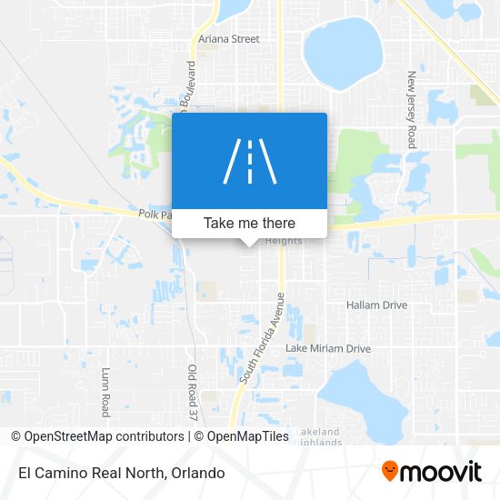 El Camino Real North map