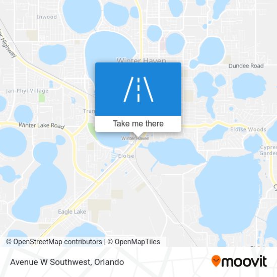 Avenue W Southwest map