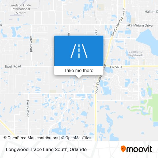 Longwood Trace Lane South map