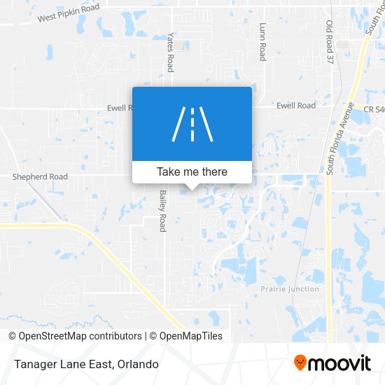 Tanager Lane East map