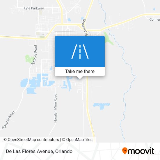 Mapa de De Las Flores Avenue