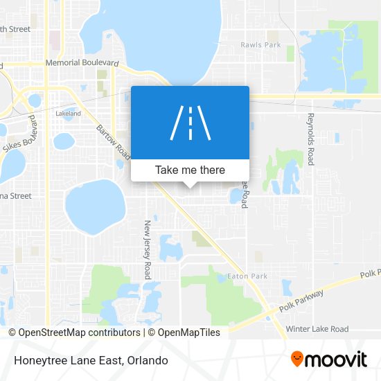 Honeytree Lane East map