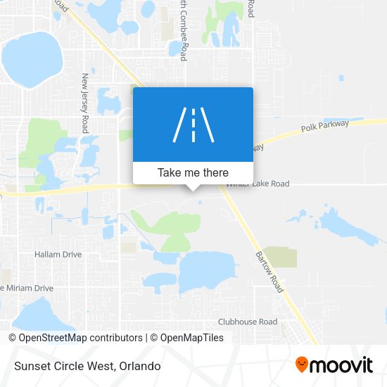 Sunset Circle West map