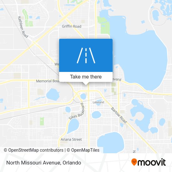 North Missouri Avenue map