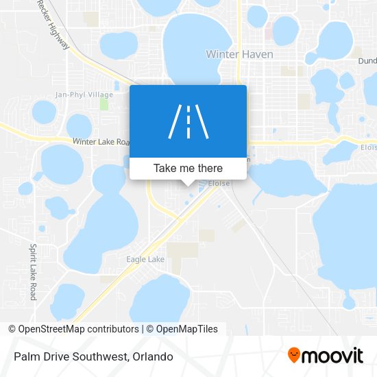 Mapa de Palm Drive Southwest