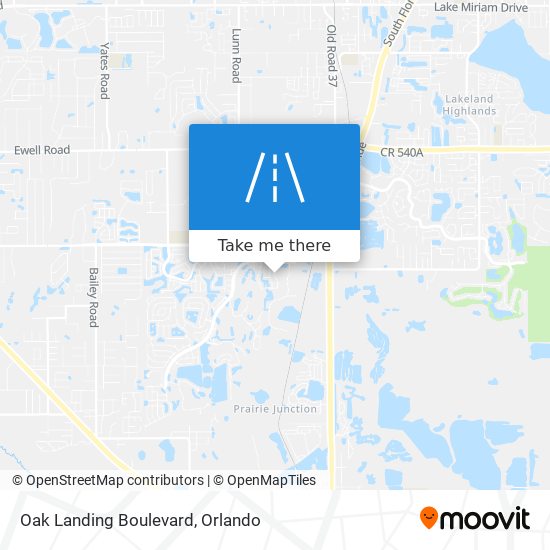 Oak Landing Boulevard map