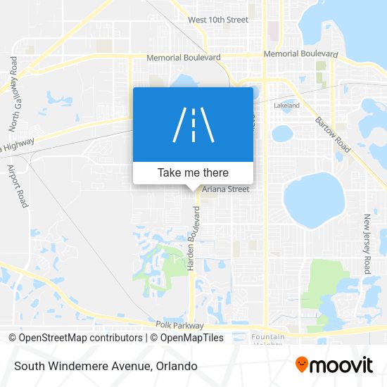 South Windemere Avenue map