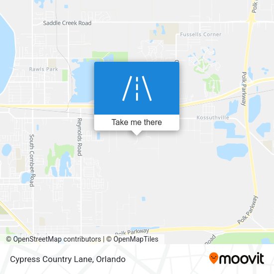 Cypress Country Lane map