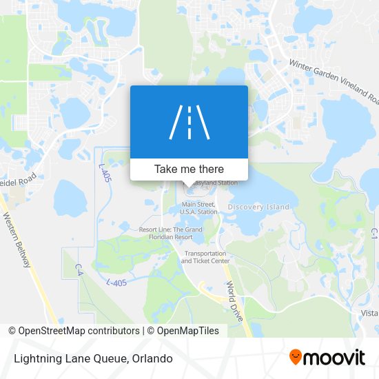 Lightning Lane Queue map