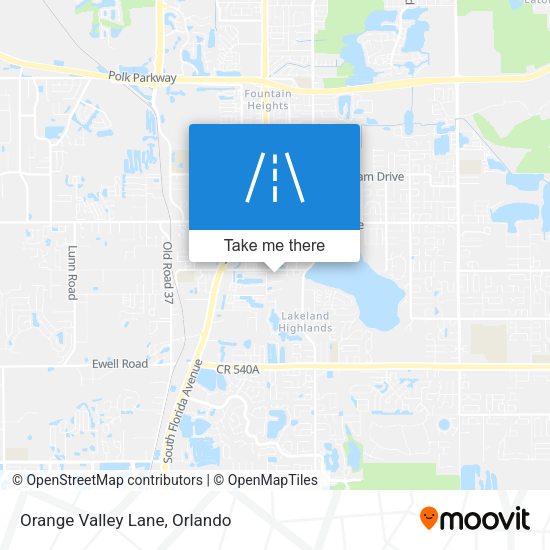 Orange Valley Lane map