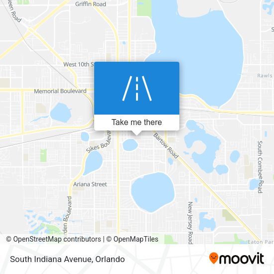 South Indiana Avenue map