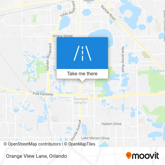 Orange View Lane map