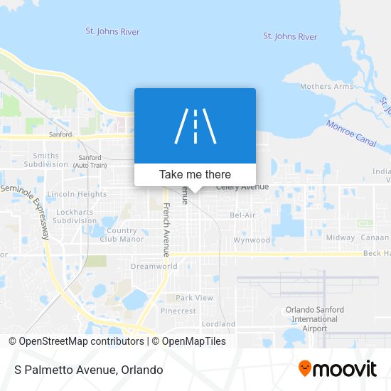 Mapa de S Palmetto Avenue