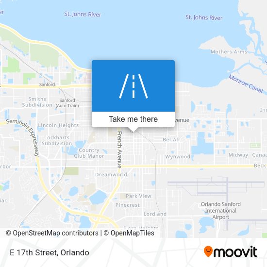 Mapa de E 17th Street