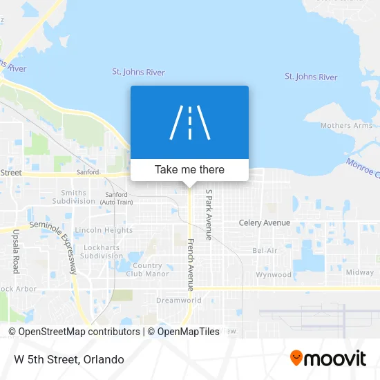 W 5th Street map