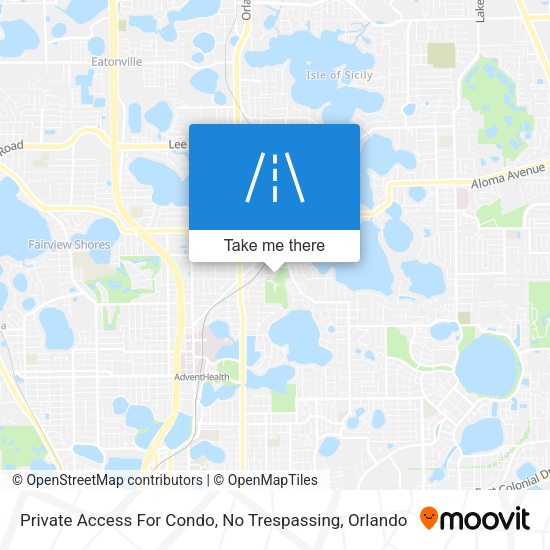Mapa de Private Access For Condo, No Trespassing