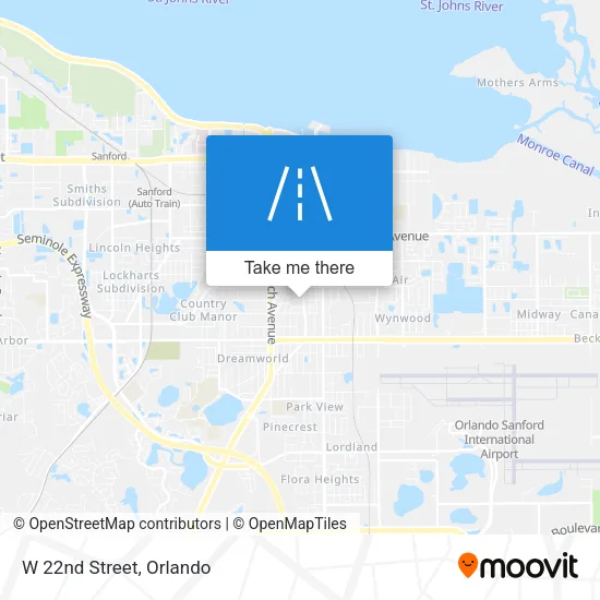 W 22nd Street map