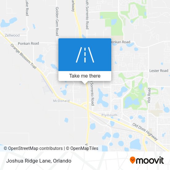 Joshua Ridge Lane map