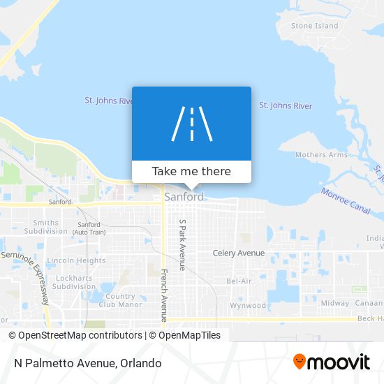 N Palmetto Avenue map