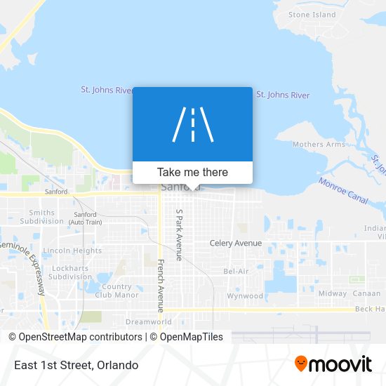 Mapa de East 1st Street