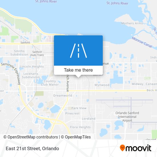 Mapa de East 21st Street