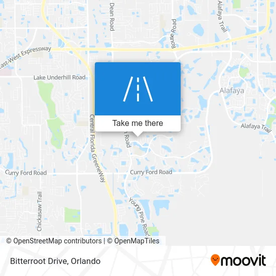 Bitterroot Drive map