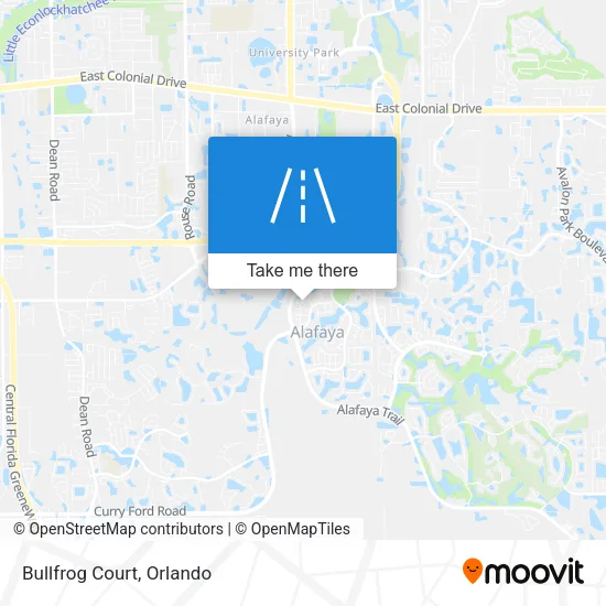 Bullfrog Court map