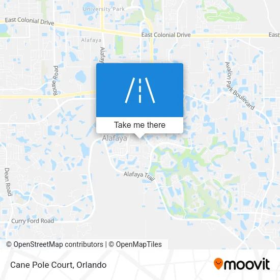 Cane Pole Court map