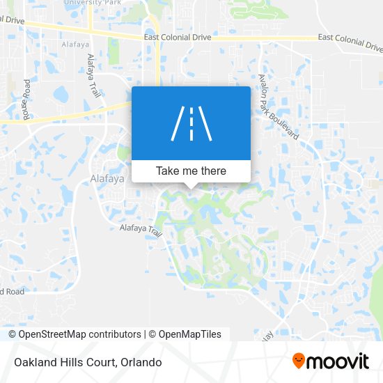 Oakland Hills Court map