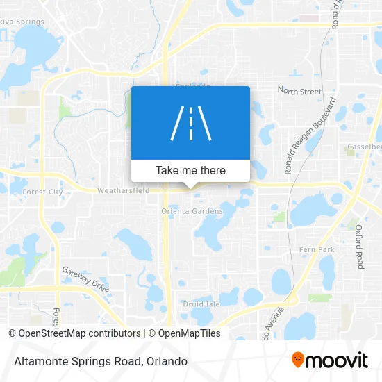 Altamonte Springs Road map