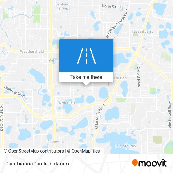 Cynthianna Circle map