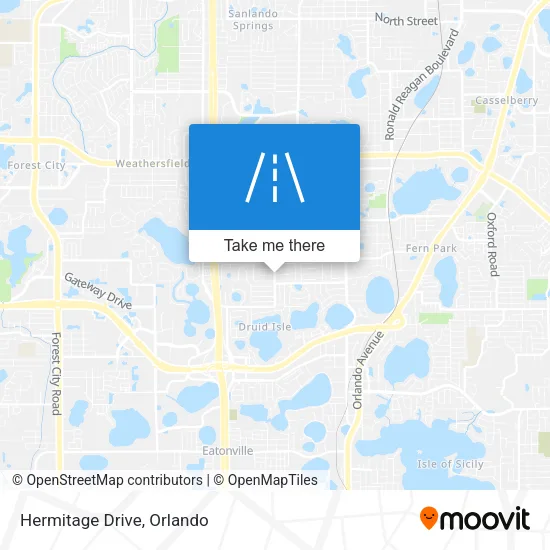 Hermitage Drive map