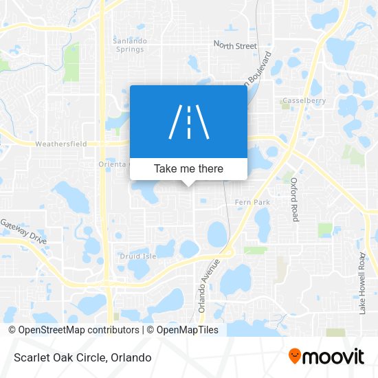Scarlet Oak Circle map