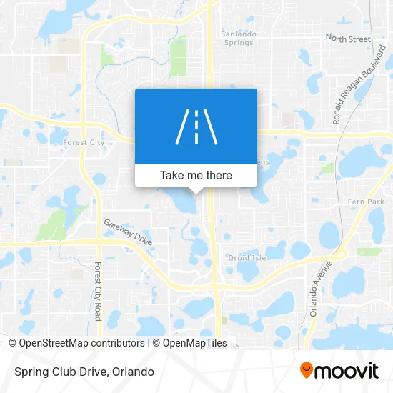 Spring Club Drive map