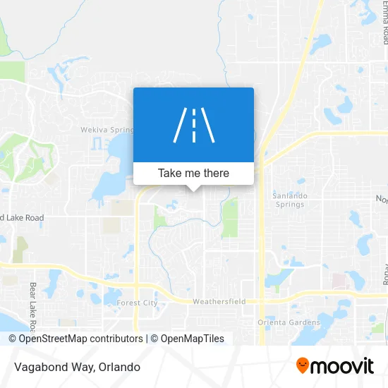 Vagabond Way map