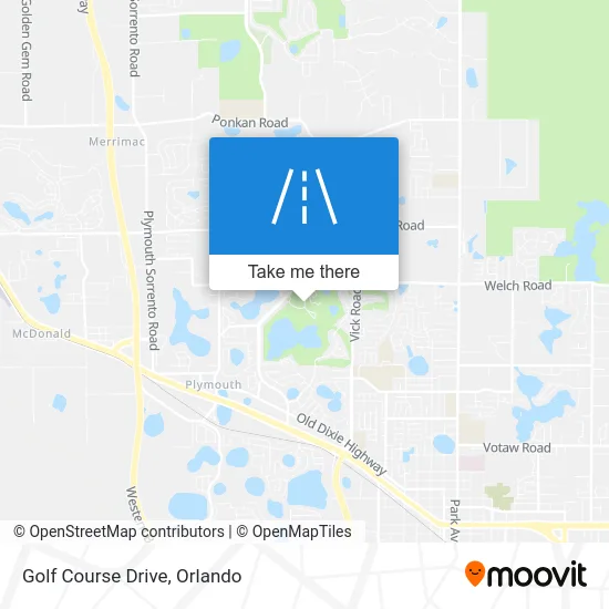 Golf Course Drive map