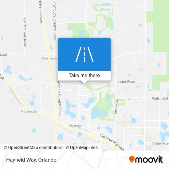 Hayfield Way map