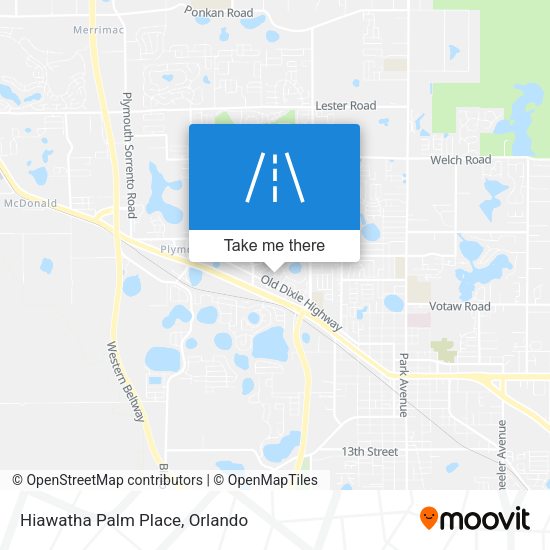 Hiawatha Palm Place map