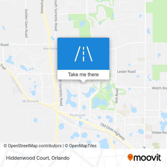 Mapa de Hiddenwood Court