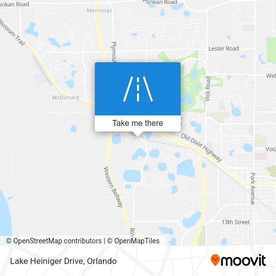 Lake Heiniger Drive map
