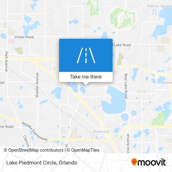 Lake Piedmont Circle map
