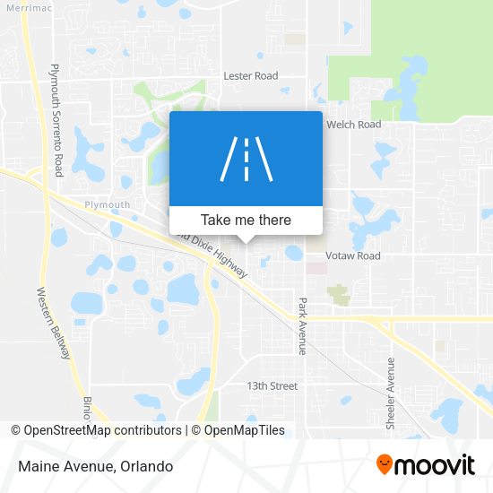 Mapa de Maine Avenue