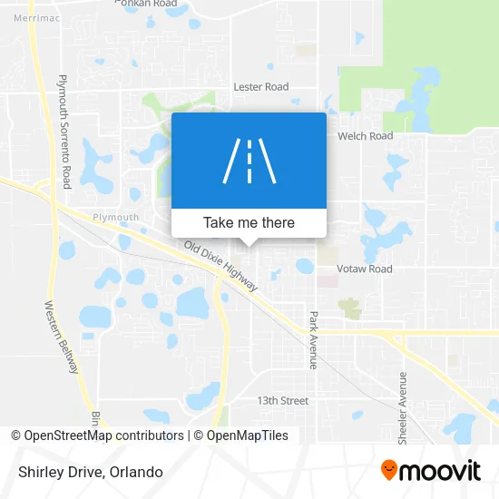 Shirley Drive map