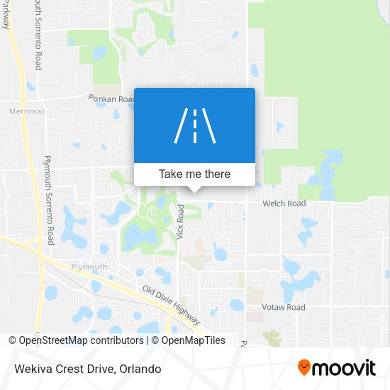 Wekiva Crest Drive map