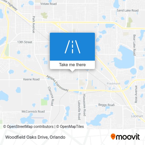 Woodfield Oaks Drive map
