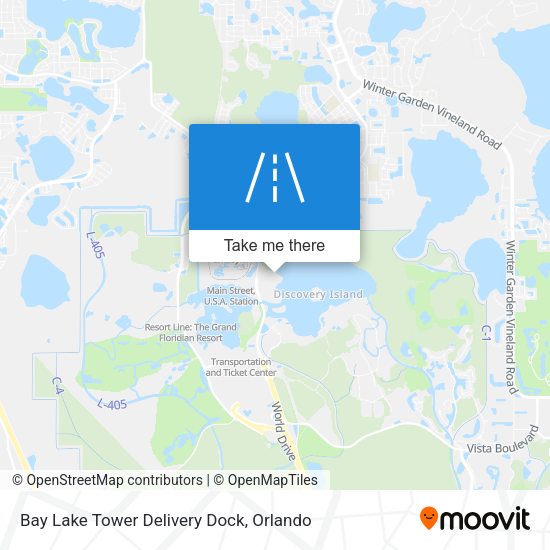Mapa de Bay Lake Tower Delivery Dock