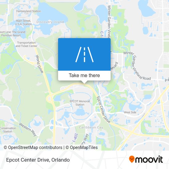 Mapa de Epcot Center Drive